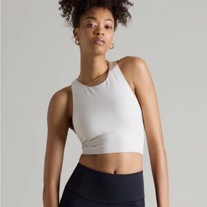 RHONE Revive High Neck Longline Bra Dusty Rose